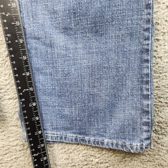 Riders by Lee Mid Rise Bootcut Jeans Womens 12M Curvy Blue Stretch Classic Denim - Picture 7 of 10